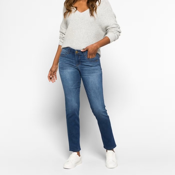 Democracy Natalie Ab Solution Straight Leg Jean Indigo Blue Size 24W NEW - Picture 1 of 11